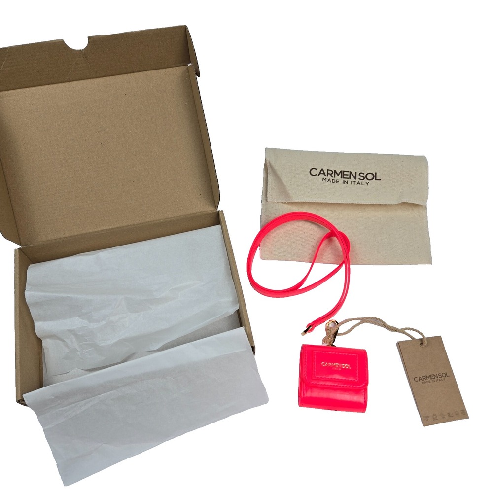 Carmensol Tommy Airpod Pro/Pro2 Case Handmade Made in Italy Pink  Vegan Leather